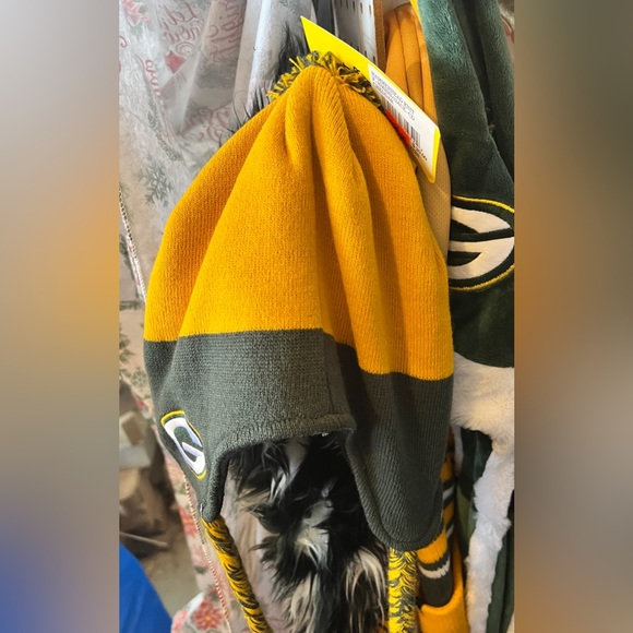 NWT! ‘47 Youth Packers Hat Googly Eyes Face Ear Flaps & Tassles - Picture 5 of 7